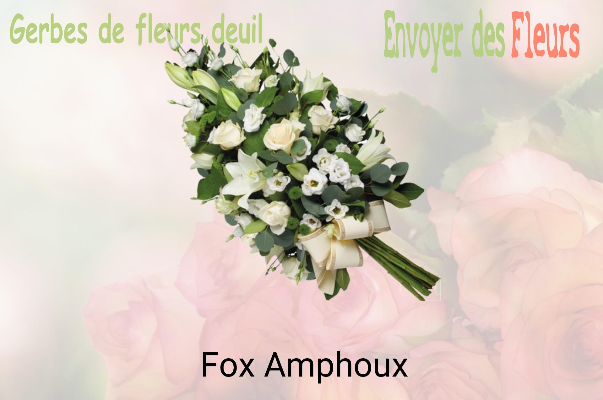 Gerbe de fleurs de deuil livrée à Fox-Amphoux